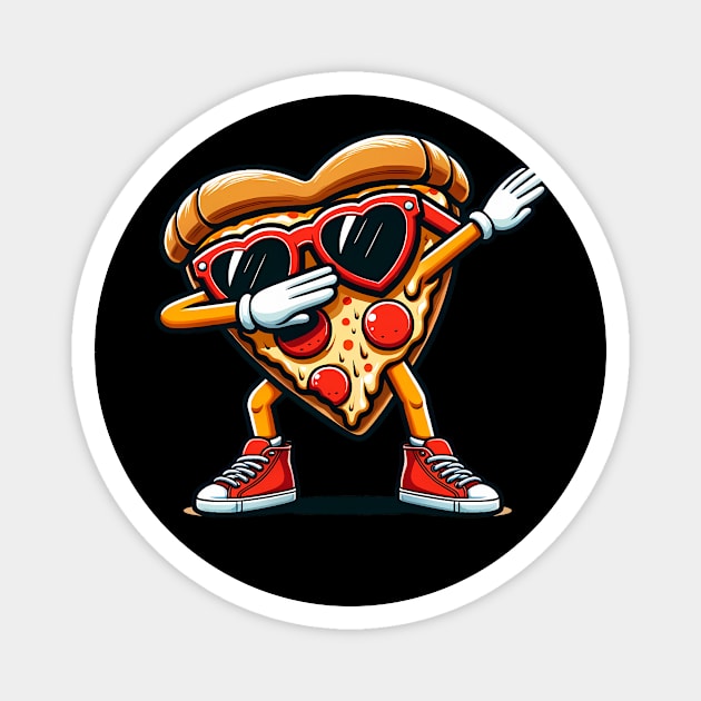 Funny Dabbing Pizza, Love Eating Pizza Magnet by logiamerch